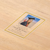 Afscheid aankondiging Universiteit acrylenaamkaart (Laagn)