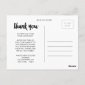 Afscheid Afgestudeerd Dank Je Foto Ansichtkaart Briefkaart (Achterkant)