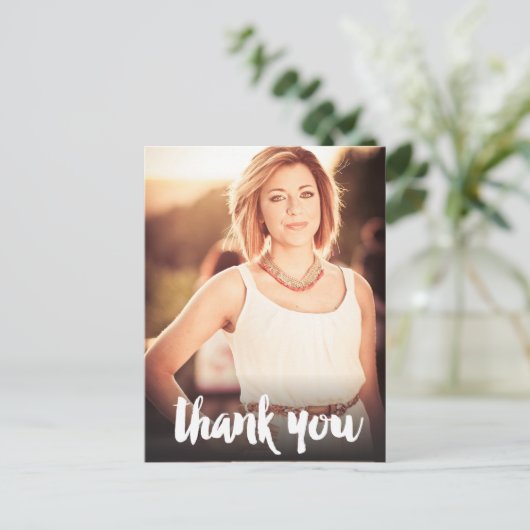 Afscheid Afgestudeerd Dank U Foto Ansichtkaart Briefkaart (Staand voorkant)