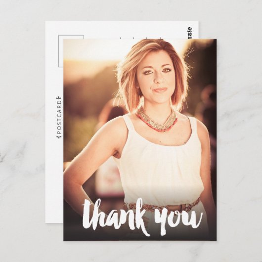 Afscheid Afgestudeerd Dank U Foto Ansichtkaart Briefkaart (Voorkant / Achterkant)