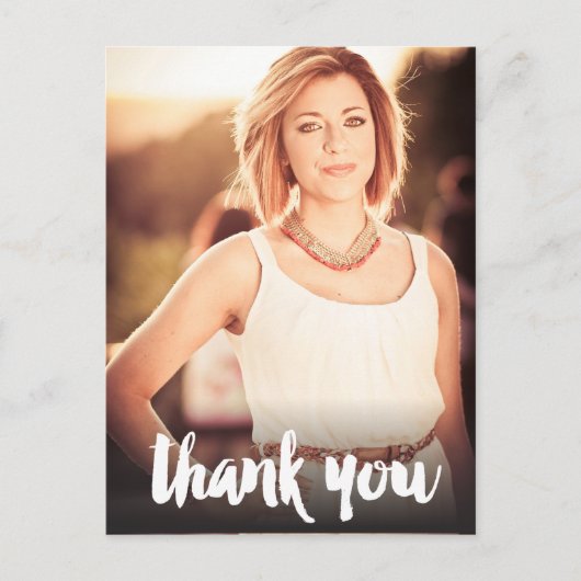 Afscheid Afgestudeerd Dank U Foto Ansichtkaart Briefkaart (Voorkant)