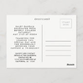 Afscheid Afgestudeerd Dankjewel Fotolijstje Postca Briefkaart (Achterkant)