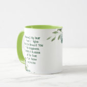 Afscheid Afscheid Mok Voeg Eigen Tekst Toe Gedicht (Voorkant links)