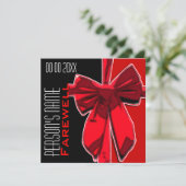 Afscheid afscheid nemen van afkooppartij kaart (Staand voorkant)