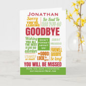 Afscheid Afscheid pensioen Typografie Kaart (Gele Bloem)