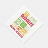 Afscheid Afscheid pensioen Typografie Servet (Hoek)