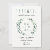 Afscheid Afscheidspartij Uitnodiging Roestige Blad (Voorkant)