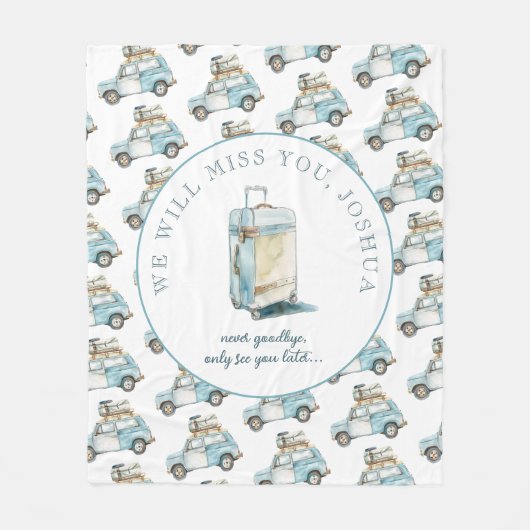 Afscheid Afstudeerder Schattigee auto gaan weg par Fleece Deken (Voorkant)