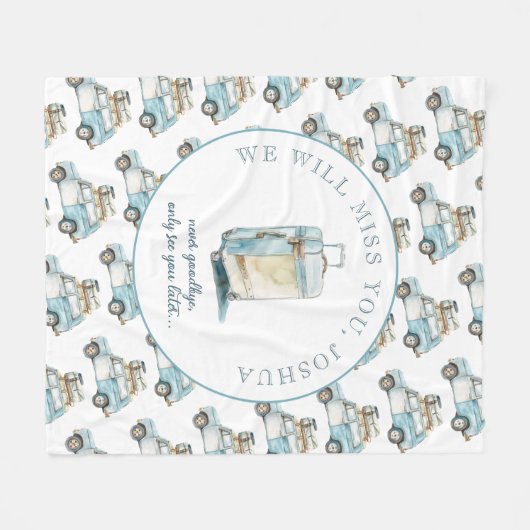 Afscheid Afstudeerder Schattigee auto gaan weg par Fleece Deken (Voorkant (Horizontaal))