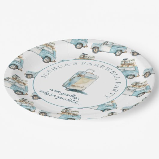 Afscheid Afstudeerder Schattigee auto gaan weg par Papieren Bordje (Gekanteld)