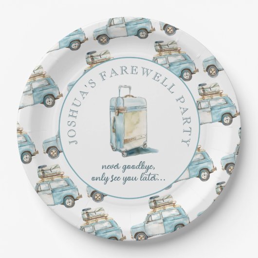 Afscheid Afstudeerder Schattigee auto gaan weg par Papieren Bordje (Voorkant)