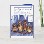 afscheid , au revoir , adios , ciao , bon voyage kaart (Voorkant)