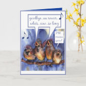 afscheid , au revoir , adios , ciao , bon voyage kaart (Gele Bloem)