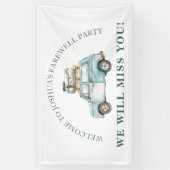 Afscheid Auto en Bagage gaan weg Party Welkom Spandoek (Verticaal)