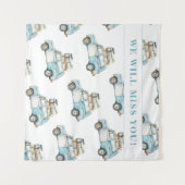 Afscheid Auto Going Away Party Welkom Achtergrond Wandkleed (Voorkant (horizontaal))