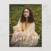 Afscheid bedanken kaart met twee foto's (Voorkant)