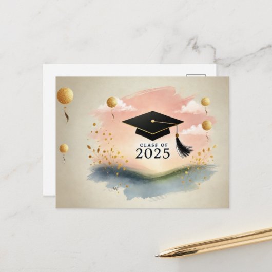 Afscheid Bedankkaart Briefkaart (Voorkant / Achterkant in situ)