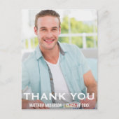 Afscheid Bedankt Modern Foto Postcard WBB Briefkaart (Voorkant)