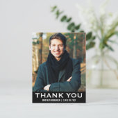 Afscheid Bedankt Modern Foto Postkaart BW (Staand voorkant)