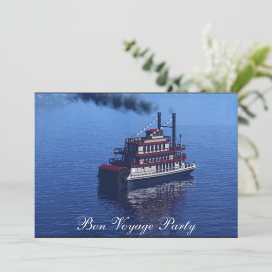 Afscheid Bon Voyage Feest Uitnodiging (Staand voorkant)