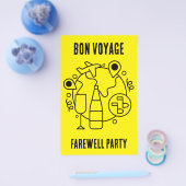Afscheid Bon Voyage Party Flyer (Enkel)