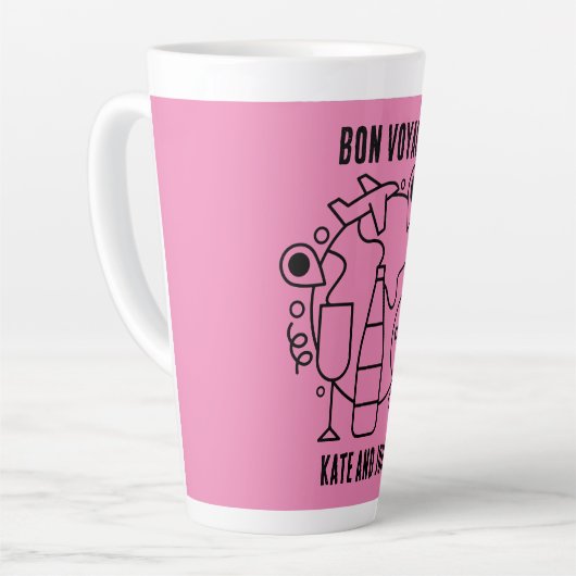 Afscheid Bon Voyage Party Latte Mok (Linkerhoek)