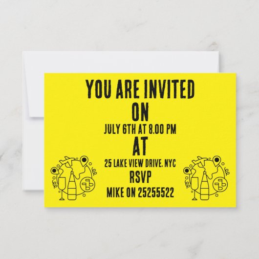 Afscheid Bon Voyage Party RSVP Kaartje (Achterkant)