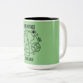 Afscheid Bon Voyage Party Tweekleurige Koffiemok (Voorkant rechts)