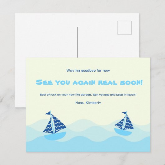 Afscheid Bootgolven Briefkaart (Voorkant / Achterkant)