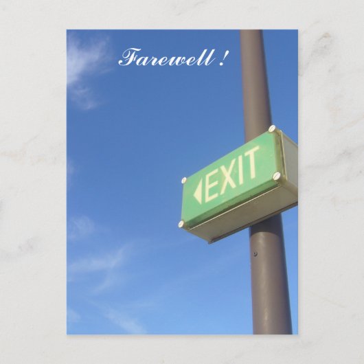 afscheid briefkaart (Voorkant)