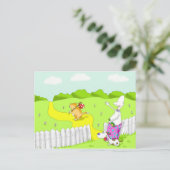 afscheid briefkaart (Staand voorkant)