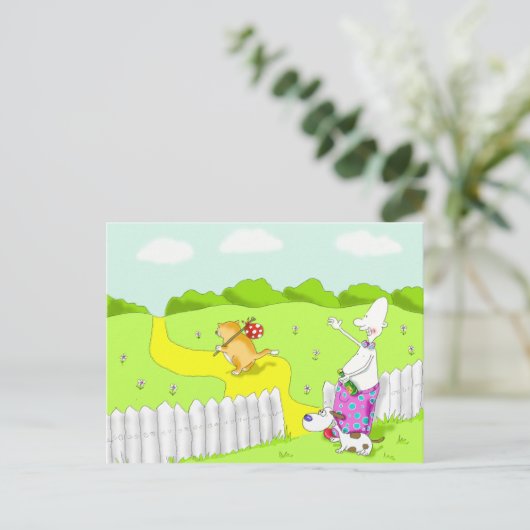 afscheid briefkaart (Staand voorkant)