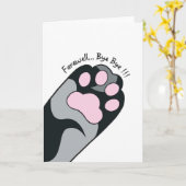 Afscheid Cat Paw Kaart (Gele Bloem)