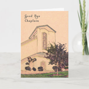 Afscheid Chaplain Kaart met Sepia Kerk