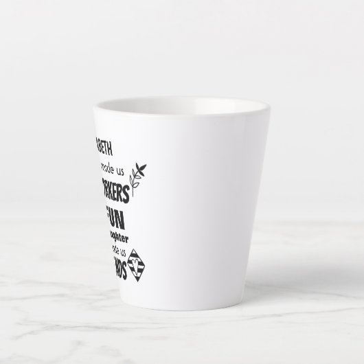 Afscheid collega baas - wij zijn vrienden op maat latte mok (Voorkant)