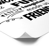 Afscheid collega baas - wij zijn vrienden op maat poster (Hoek)