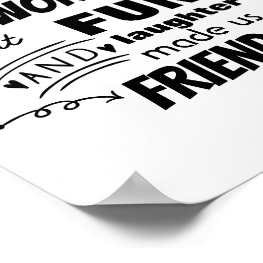 Afscheid collega baas - wij zijn vrienden op maat poster (Hoek)