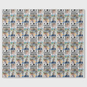 Afscheid Congrats Naam 8 Foto Collage Cadeaupapier (Vlak)