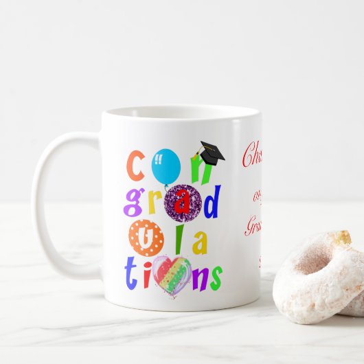 Afscheid Congratulaties Typografie Koffiemok (Met donut)