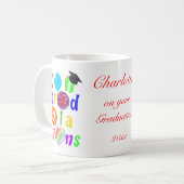 Afscheid Congratulaties Typografie Koffiemok (Voorkant links)