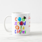 Afscheid Congratulaties Typografie Koffiemok (Links)