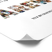 Afscheid Custom Photo Collage Coworker Pensioen Poster (Hoek)