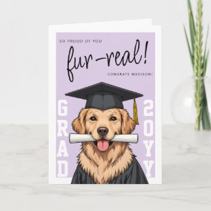 Afscheid Cute Golden Retriever Aangepaste Foto Kaart