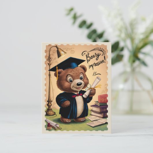 Afscheid Cute Vintage Beer Briefkaart (Staand voorkant)