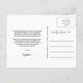 Afscheid Dank Script Drie Grad Foto Briefkaart (Achterkant)
