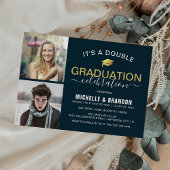 Afscheid Dubbele Viering Afstudeerfeest Foto Kaart