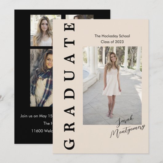 Afscheid Edge Aankondigingskaart 5 foto's Kaart (Voorkant / Achterkant)