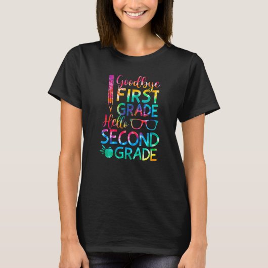 Afscheid eerste graad Hallo tweede graad T-shirt (Voorkant)