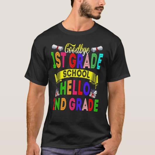 Afscheid eerste graad Hallo tweede klas T-shirt (Voorkant)
