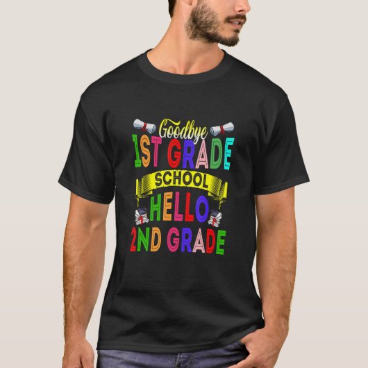 Afscheid eerste graad Hallo tweede klas T-shirt (Voorkant)